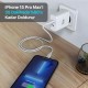 Bix 50W USB-C Çift Portlu Hızlı Şarj Adaptörü iPhone, Android ve iPad Uyumlu Type-C PD Şarj Aleti