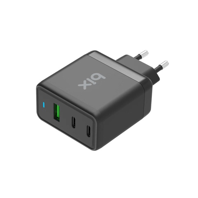 Bix 65W USB Type-C QC 4.0 PD GaN 3 Portlu Hızlı Şarj Cihazı Bix 65W USB Type-C QC 4.0 PD GaN 3 Portlu Hızlı Şarj Cihazı