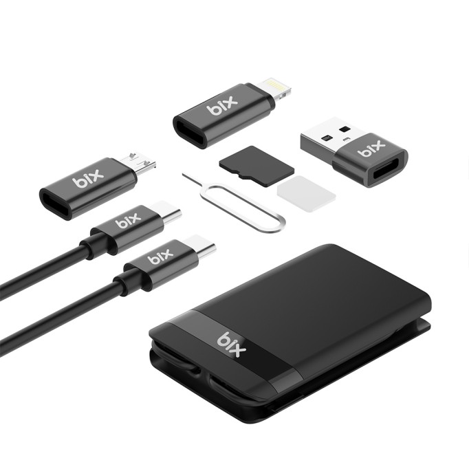 Bix ADP-05 9u 1 Arada USB, Type-C, Micro USB, Lightning Dönüştürücü Set