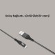 Bix Android İçin Ultra Güçlendirilmiş Micro USB Şarj Kablosu Beyaz