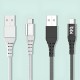 Bix Android İçin Ultra Güçlendirilmiş Micro USB Şarj Kablosu Beyaz