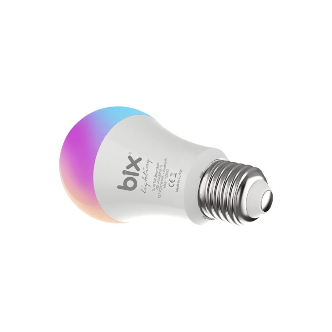 Bix Aura 12W Led RGB WiFi-Bluetooth Uzaktan Kontrollü Akıllı Ampul