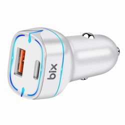 Bix BX-CCP36WT 36W QC 3.0 USB PD Araç İçi Hızlı Şarj Adaptörü Beyaz