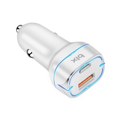 Bix BX-CCP36WT 36W QC 3.0 USB PD Araç İçi Hızlı Şarj Adaptörü Beyaz Bix BX-CCP36WT 36W QC 3.0 USB PD Araç İçi Hızlı Şarj Adaptörü Beyaz