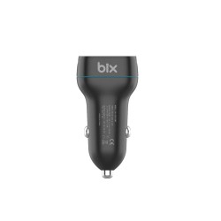 Siyah Bix BX-CCP36WT 36W QC 3.0 USB PD Araç İçi Hızlı Şarj Adaptörü Siyah