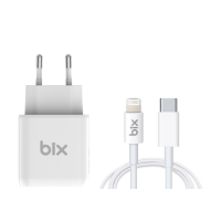Bix BX-CL20TA 20W PD Hızlı Şarj Adaptörü + 3A USB-C'den Lightning Kablo