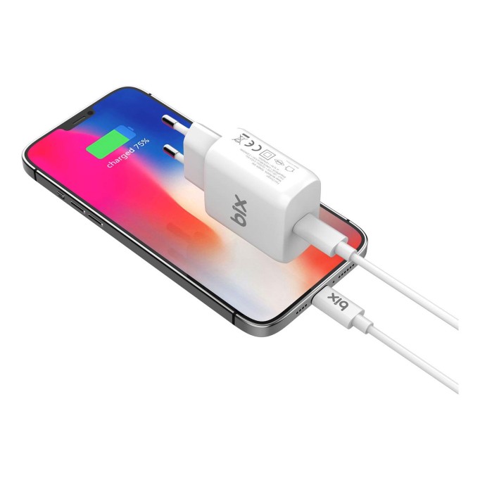 Bix BX-CL20TA 20W PD Hızlı Şarj Adaptörü + 3A USB-Cden Lightning Kablo