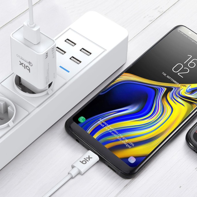 Bix BX-T18QTA 18W Qualcomm Hızlı Şarj Aleti ve Type-C Şarj Kablosu 1 Metre