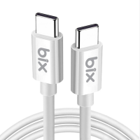 Bix BX-UC02C 60W Type-C to Type-C Hızlı Şarj ve Data Kablosu 1.2 Metre Beyaz