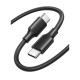 Bix BX-UC02C 60W Type-C to Type-C Hızlı Şarj ve Data Kablosu 1.2 Metre Siyah