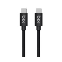 Bix BX-UC02C 60W Type-C to Type-C Hızlı Şarj ve Data Kablosu 1.2 Metre Siyah