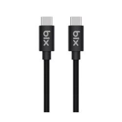 Siyah Bix BX-UC02C 60W Type-C to Type-C Hızlı Şarj ve Data Kablosu 1.2 Metre Siyah