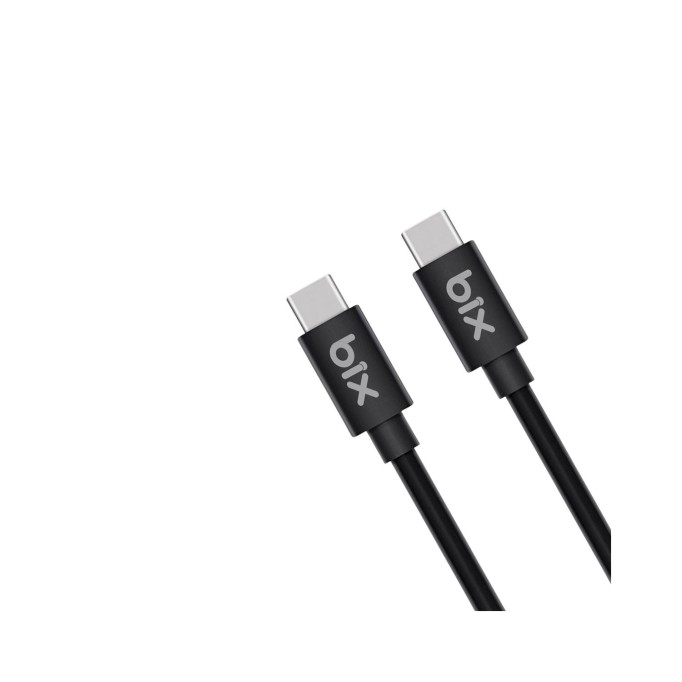 Bix BX-UC02C 60W Type-C to Type-C Hızlı Şarj ve Data Kablosu 1.2 Metre Siyah