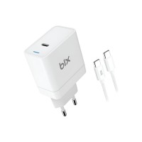 Bix BX-UC65WFTA 65W PD Hızlı Şarj Adaptörü ve E-Mark Çipli 2 Metre USB-C Kablo