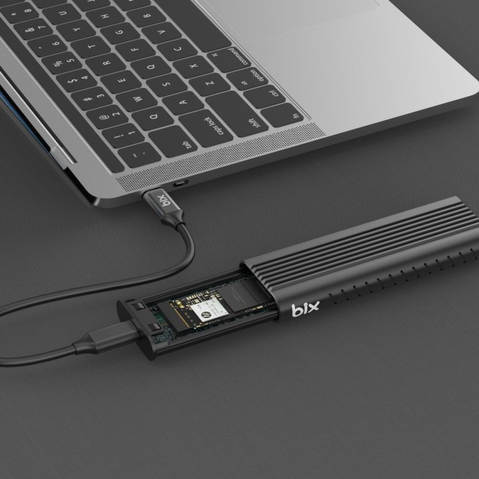 Bix BX05HD Type-C 3.1 Gen2 to PCIe NVMe M.2 SSD Disk Kutusu Bix BX05HD Type-C 3.1 Gen2 to PCIe NVMe M.2 SSD Disk Kutusu