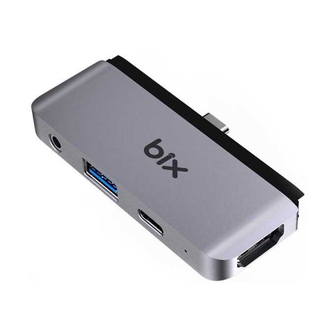 Bix BX16HB Type-C USB 3.5mm Aux HDMI 4K Thunderbolt 3.0 PD Dönüştürücü Hub