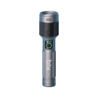 Bix BX2101FL 30W LED 690 Metre Uzun Menzilli Şarjlı El Feneri 1450 Lümen Güç Göstergeli Zoom Özellikli Işıklı Kamp Feneri 