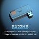 Bix BX22HB USB to USB 3.2 USB 2.0 RJ45 Dönüştürücü Adaptör