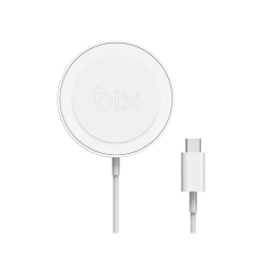 Beyaz Bix BXMG15 15W Manyetik Kablosuz Şarj Cihazı Beyaz
