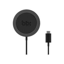 Siyah Bix BXMG15 15W Manyetik Kablosuz Şarj Cihazı Siyah