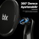 Bix Çift Havalandırma Klipsli ve Destek Kollu 360° Derece Ayarlanabilir Araç Telefon Tutucu