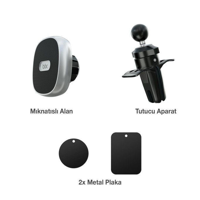Bix Çok Açılı Ayarlanabilir Manyetik Araç içi Telefon Tutucu