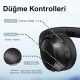 Bix H2 Soundcraft 40mm Sürücülü 14 Saat Çalma Süreli Katlanabilir Bluetooth 5.3 Kulak Üstü Kulaklık Siyah