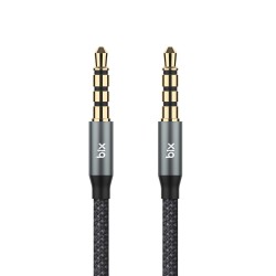 1.5 Metre Bix Hi-Fi 3.5mm Erkek to Erkek Örgülü Aux Ses Kablosu 1.5 Metre