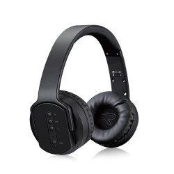 Siyah Bix Hoparlör Özellikli Bluetooth Kulak Üstü Kulaklık Siyah