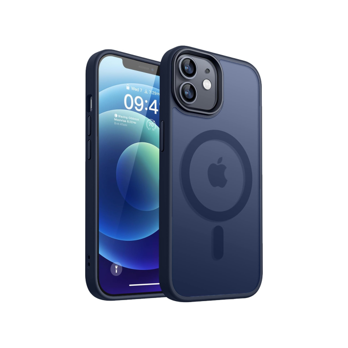 Bix iPhone 12 Pure Rainbow Renk Geçişli Şeffaf Kılıf Çizilmeye Dayanıklı Darbe Emici Parmak İzi Önleyici Mavi
