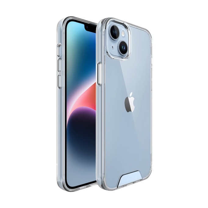 Bix iPhone 13 / 14 Nebula Aqua Transparan Ultra Şeffaf Kılıf Çizilmeye Dayanıklı Tam Kapsamlı Koruma
