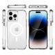 Bix iPhone 13 Pro / 14 Pro Octagon Hava Yastıklı MagSafe Kılıf Maksimum Korumalı Antrasit Kristal Şeffaf 