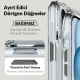 Bix iPhone 14 Plus / 15 Plus Octagon Hava Yastıklı MagSafe Kılıf Maksimum Korumalı Antrasit Kristal Şeffaf 
