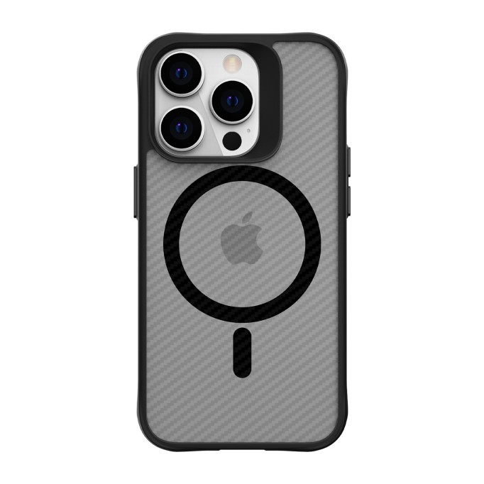Bix iPhone 14 Pro Max Carbon Fiber Force MagSafe Kılıf Anti-Şok Teknolojili Kamera ve Ekran Korumalı