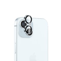 Bix iPhone 15 / 15 Plus Lens Koruyucu Kamera Lensi 9H Gerçek Cam Crystal AR+AF Mavi