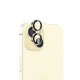 Bix iPhone 15 / 15 Plus Lens Koruyucu Kamera Lensi 9H Gerçek Cam Crystal AR+AF Sarı