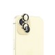 Bix iPhone 15 / 15 Plus Safir Lens Koruyucu 3D Kamera Camı 9H Premium Lens Kapağı Sarı