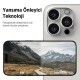 Bix iPhone 15 / 15 Pro Max Safir Lens Koruyucu 3D Kamera Camı 9H Premium Lens Kapağı Mavi Titanyum
