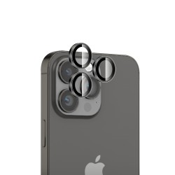 Bix iPhone 15 Pro / 15 Pro Max Lens Koruyucu Kamera Lensi 9H Gerçek Cam Crystal AR+AF Siyah Titanyum Bix iPhone 15 Pro / 15 Pro Max Lens Koruyucu Kamera Lensi 9H Gerçek Cam Crystal AR+AF Siyah Titanyum