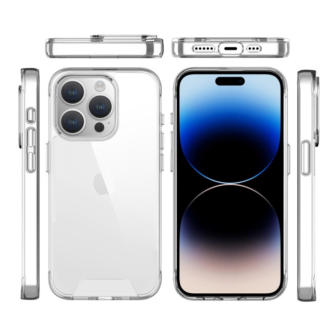 Bix iPhone 15 Pro Max Nebula Aqua Transparan Ultra Şeffaf Kılıf Çizilmeye Dayanıklı Tam Kapsamlı Koruma