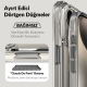 Bix iPhone 15 Pro Octagon Hava Yastıklı MagSafe Kılıf Maksimum Korumalı Antrasit Kristal Şeffaf 