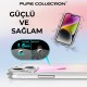 Bix iPhone 15 Pure Rainbow Renk Geçişli Şeffaf Kılıf Çizilmeye Dayanıklı Darbe Emici Pembe