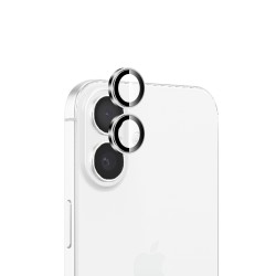 Bix iPhone 16 / 16 Plus Lens Koruyucu Kamera Lensi 9H Gerçek Cam Crystal AR+AF Beyaz Beyaz Bix iPhone 16 / 16 Plus Lens Koruyucu Kamera Lensi 9H Gerçek Cam Crystal AR+AF Beyaz