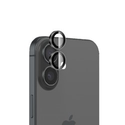 Bix iPhone 16 / 16 Plus Lens Koruyucu Kamera Lensi 9H Gerçek Cam Crystal AR+AF Siyah Siyah Bix iPhone 16 / 16 Plus Lens Koruyucu Kamera Lensi 9H Gerçek Cam Crystal AR+AF Siyah