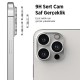 Bix iPhone 16 / 16 Plus Safir Lens Koruyucu 3D Kamera Camı 9H Premium Lens Kapağı Siyah
