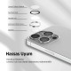 Bix iPhone 16 / 16 Plus Safir Lens Koruyucu 3D Kamera Camı 9H Premium Lens Kapağı Siyah