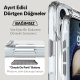 Bix iPhone 16 Octagon Hava Yastıklı MagSafe Kılıf Maksimum Korumalı Antrasit Kristal Şeffaf 