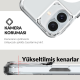 Bix iPhone 16 Octagon Hava Yastıklı MagSafe Kılıf Maksimum Korumalı Antrasit Kristal Şeffaf 