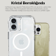 Bix iPhone 16 Octagon Hava Yastıklı MagSafe Kılıf Maksimum Korumalı Antrasit Kristal Şeffaf 