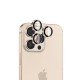 Bix iPhone 16 Pro / 16 Pro Max Lens Koruyucu Kamera Lensi 9H Gerçek Cam Crystal AR+AF Desert Titanyum